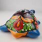 Sky Blue Talavera-Style Turtle Figurine 8.5" – Mexican Garden Folk Art