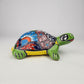 Green Mexican Ceramic Turtle Figurine 8.5" – Talavera-Style Garden Décor