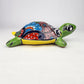 Green Talavera-Style Turtle Figurine 9.5" – Mexican Folk Art Décor
