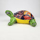 Green Talavera-Style Turtle Figurine 11" – Mexican Garden Folk Art