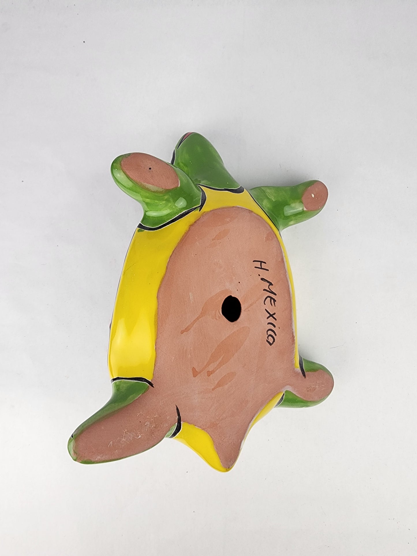 Green Talavera-Style Turtle Figurine 11" – Mexican Garden Folk Art
