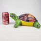 Green Talavera-Style Turtle Figurine 11" – Mexican Garden Folk Art