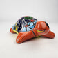 Red Orange Talavera-Style Turtle Figurine 8.5" – Mexican Ceramic Folk Art