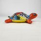 Red Orange Talavera-Style Turtle Figurine 9.5" – Mexican Ceramic Décor