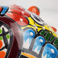 Red Orange Talavera-Style Turtle Figurine 9.5" – Mexican Ceramic Décor