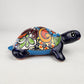 Talavera-Style Ceramic Turtle Figurine 8.5" – Mexican Folk Art Décor