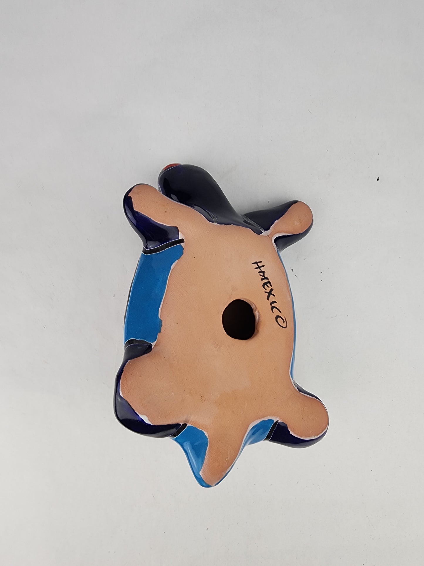 Talavera-Style Ceramic Turtle Figurine 8.5" – Mexican Folk Art Décor