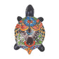 Blue Mexican Ceramic Turtle Figurine 9.5" – Talavera-Style Folk Art Décor