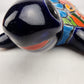 Blue Mexican Ceramic Turtle Figurine 9.5" – Talavera-Style Folk Art Décor