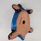 Blue Ceramic Turtle Figurine 11" – Talavera-Style Mexican Folk Art