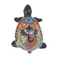 Blue Ceramic Turtle Figurine 11" – Talavera-Style Mexican Folk Art