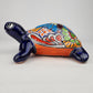 Blue Talavera Turtle Figurine 11" – Mexican Ceramic Garden Décor