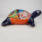 Blue Talavera Turtle Figurine 11" – Mexican Ceramic Garden Décor
