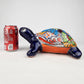 Blue Talavera Turtle Figurine 11" – Mexican Ceramic Garden Décor