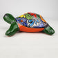 Green Talavera Turtle Figurine 8.5" – Mexican Ceramic Folk Art Décor