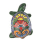 Green Talavera Turtle Figurine 8.5" – Mexican Ceramic Folk Art Décor