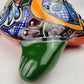 Green Talavera Turtle Figurine 8.5" – Mexican Ceramic Folk Art Décor