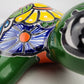 Green Talavera-Style Turtle Figurine 9.5" – Mexican Ceramic Patio Décor