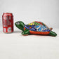 Green Talavera-Style Turtle Figurine 9.5" – Mexican Ceramic Patio Décor