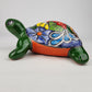 Green Talavera-Style Turtle Figurine 11" – Mexican Ceramic Patio Décor