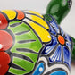Green Talavera-Style Turtle Figurine 11" – Mexican Ceramic Patio Décor