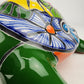 Green Talavera-Style Turtle Figurine 11" – Mexican Ceramic Patio Décor
