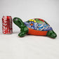 Green Talavera-Style Turtle Figurine 11" – Mexican Ceramic Patio Décor