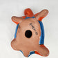 Red Orange Talavera-Style Turtle Figurine 8.5" – Mexican Folk Art Décor
