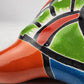 Red Orange Talavera-Style Turtle Figurine 8.5" – Mexican Folk Art Décor
