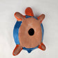Red Orange Talavera-Style Turtle Figurine 9.5" – Mexican Folk Art Accent