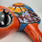 Red Orange Talavera-Style Turtle Figurine 9.5" – Mexican Folk Art Accent