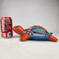Red Orange Talavera-Style Turtle Figurine 9.5" – Mexican Folk Art Accent