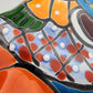 Red Orange Talavera-Style Turtle Figurine 11" – Mexican Folk Art Décor