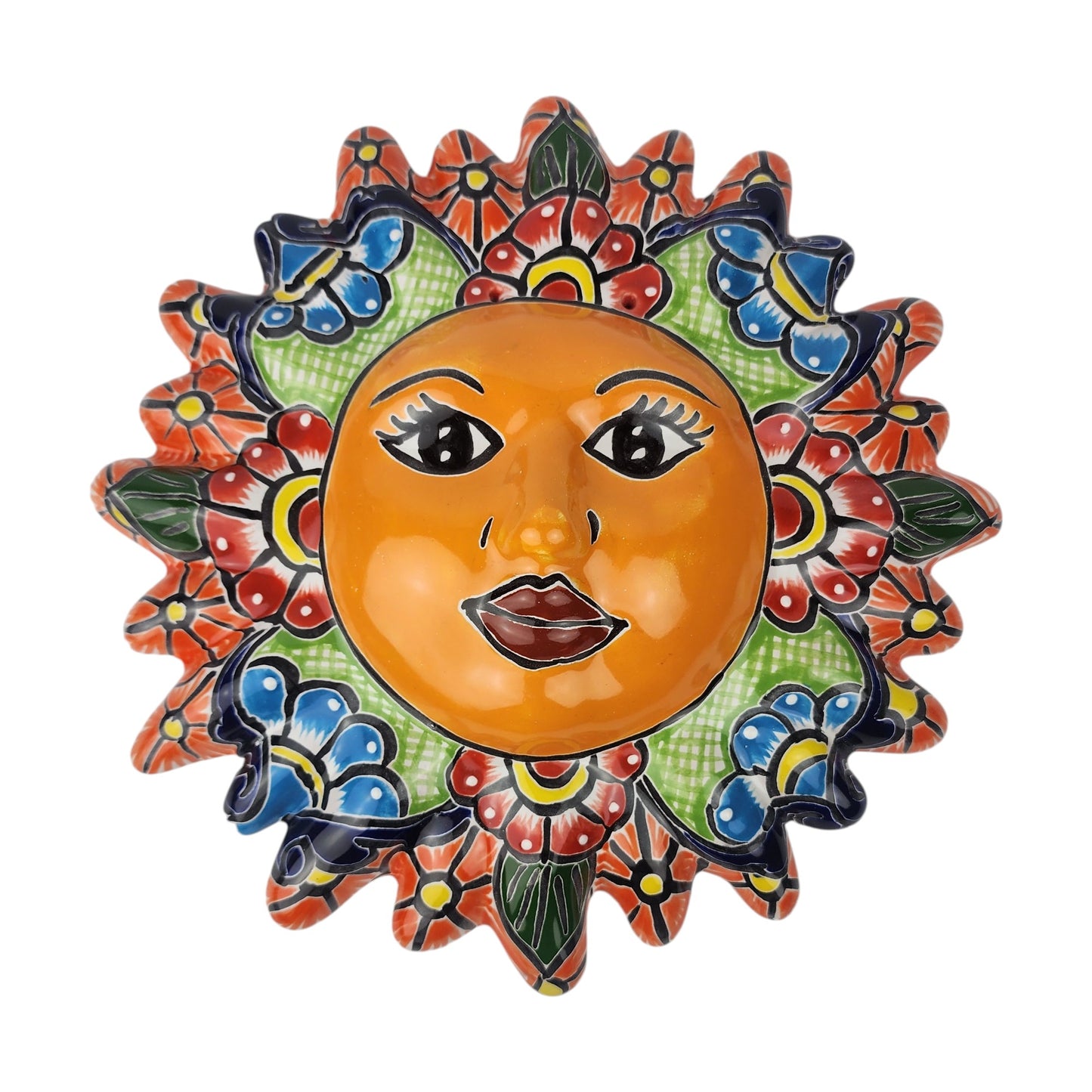 Talavera Sun Wall Décor – Mexican Folk Art Accent