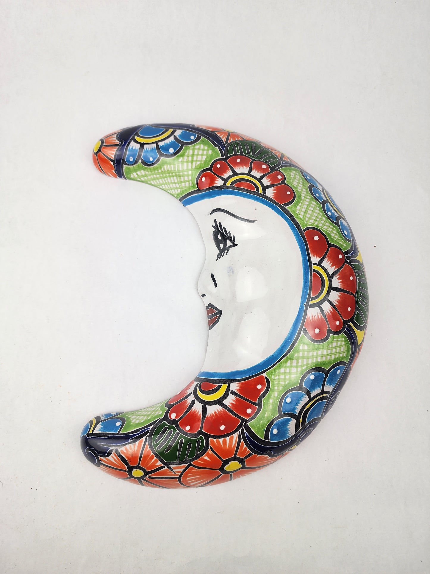 Talavera Moon Wall Décor – Mexican Folk Art Accent