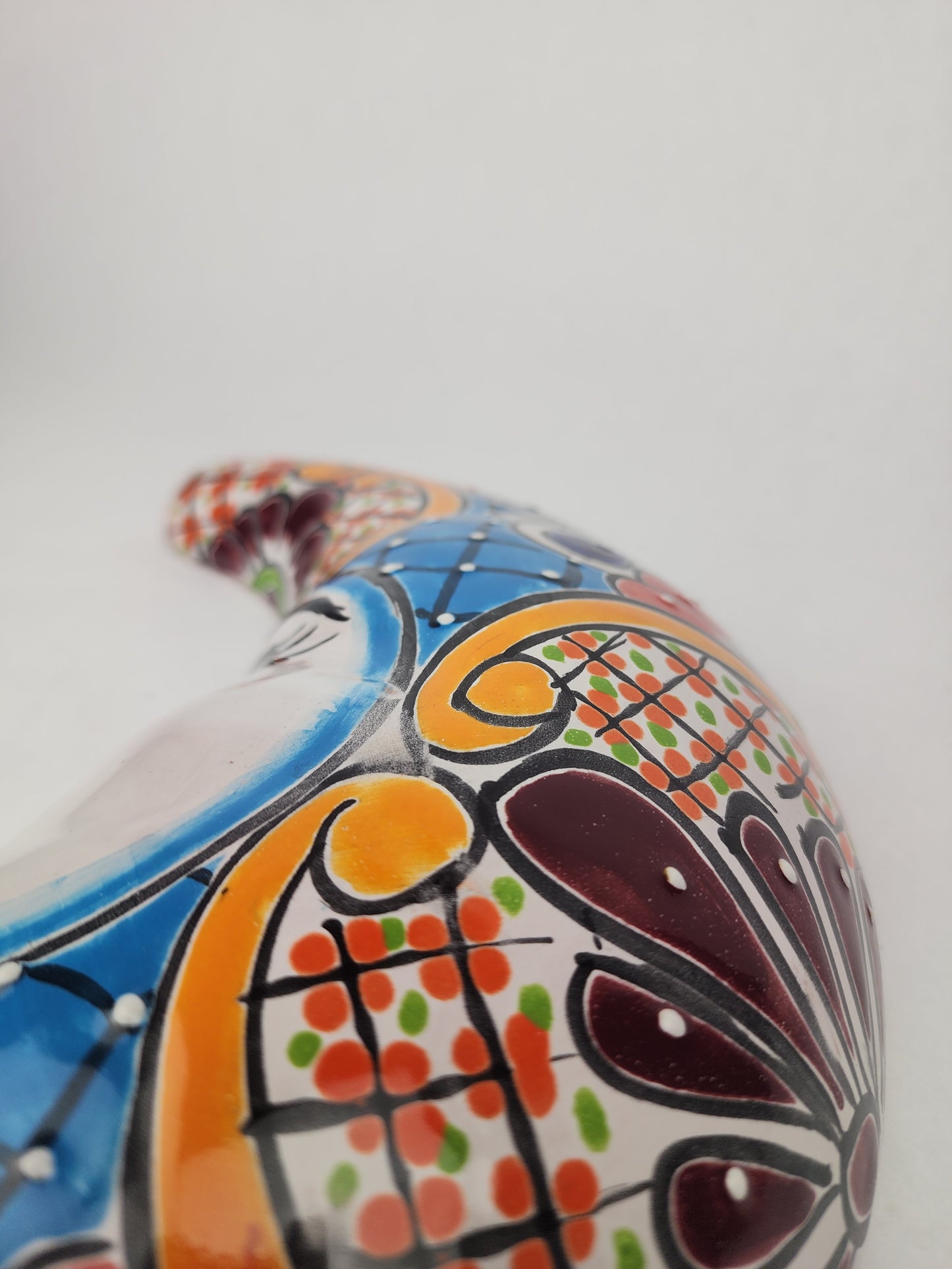 Blue Talavera Moon Wall Décor – Mexican Folk Art Accent
