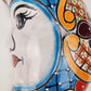 Blue Talavera Moon Wall Décor – Mexican Folk Art Accent