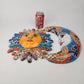 Blue Talavera Sun & Moon Wall Décor Set – Mexican Folk Art Collection