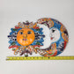 Blue Talavera Sun & Moon Wall Décor Set – Mexican Folk Art Collection