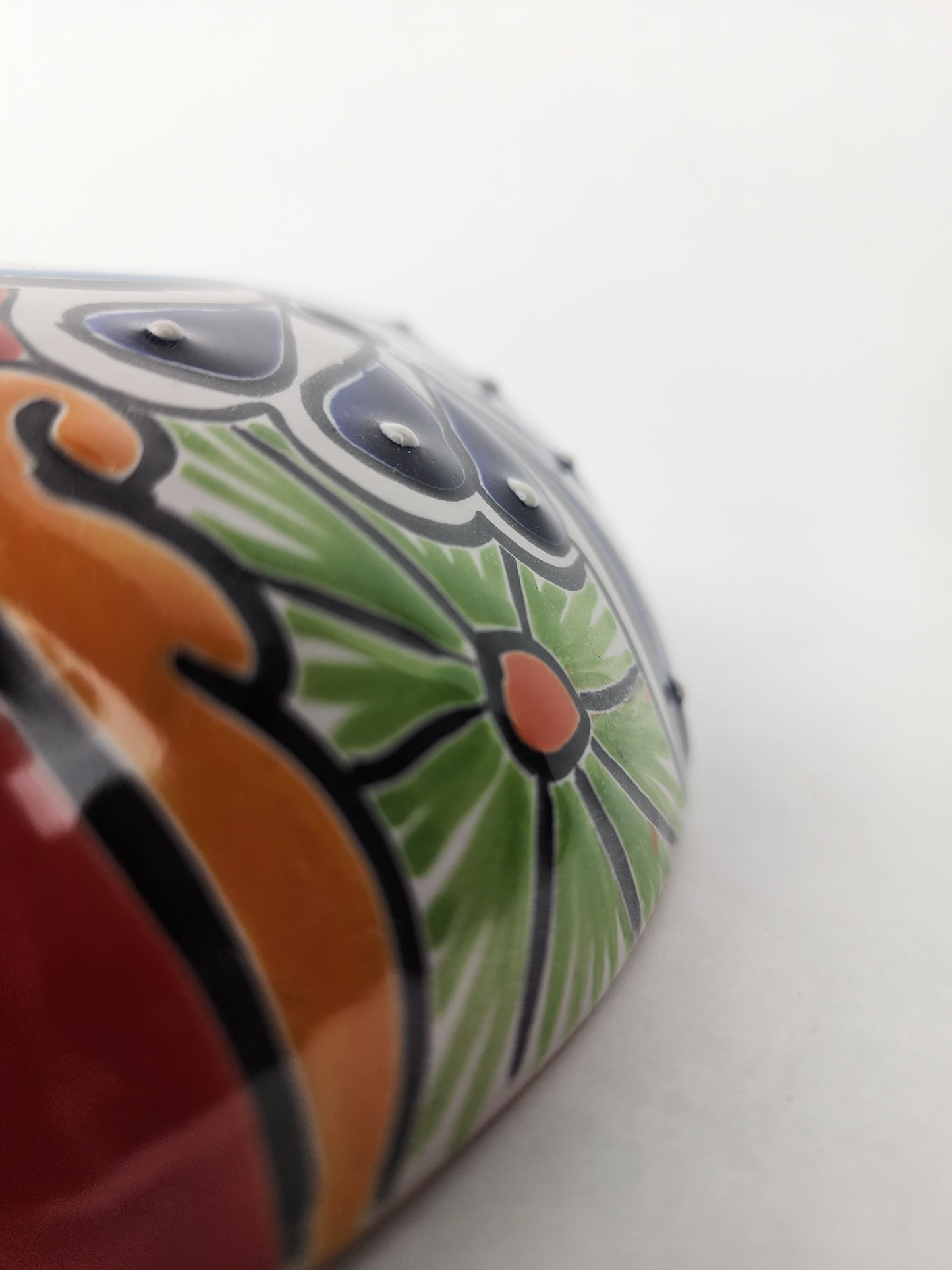 Red Talavera Moon Wall Décor – Mexican Folk Art Accent