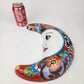 Red Talavera Moon Wall Décor – Mexican Folk Art Accent