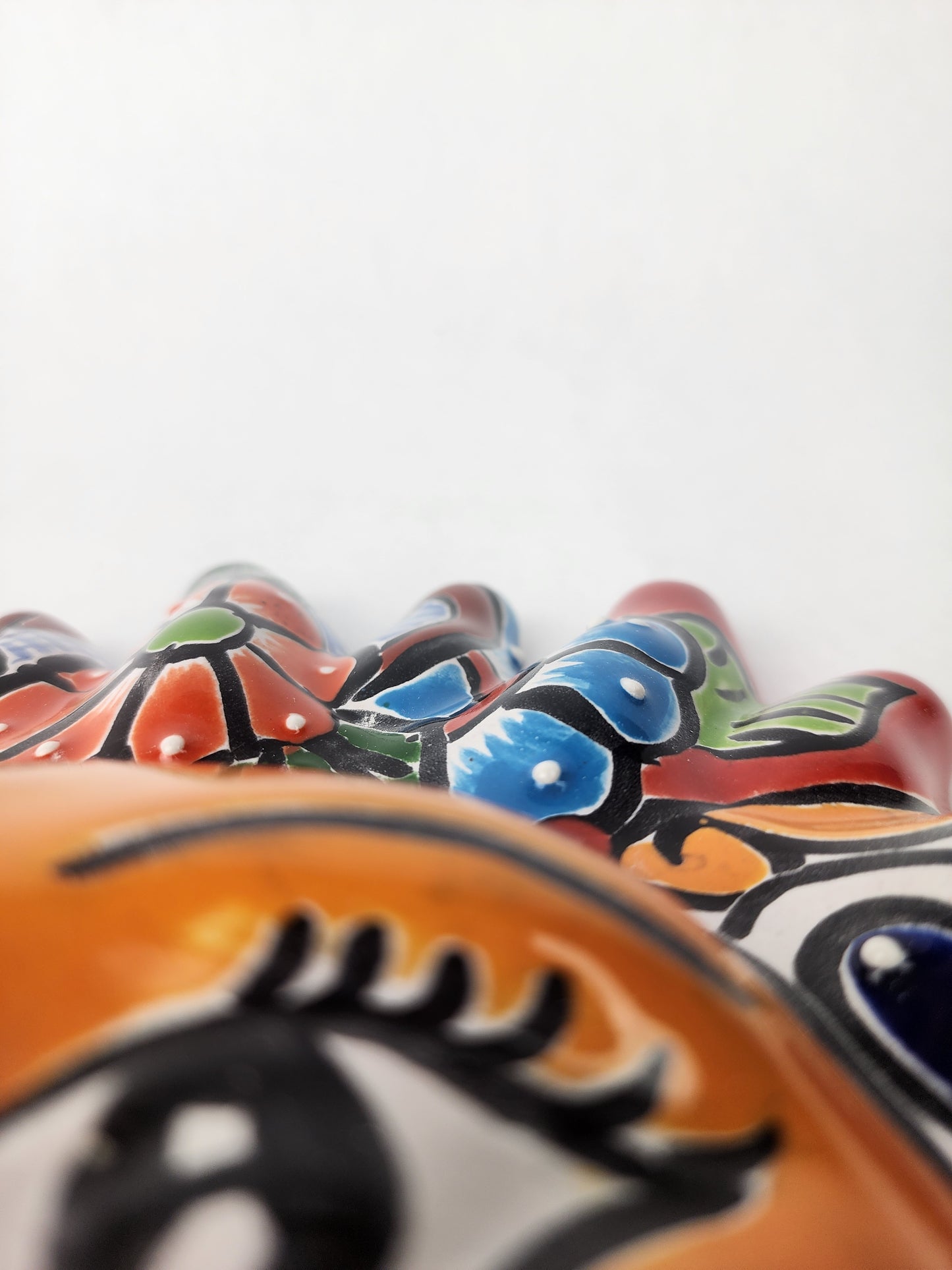 Red Talavera Sun Wall Décor – Mexican Folk Art Accent
