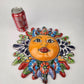Red Talavera Sun Wall Décor – Mexican Folk Art Accent