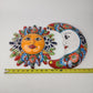 Red Talavera Sun & Moon Wall Décor Set – Mexican Folk Art Collection