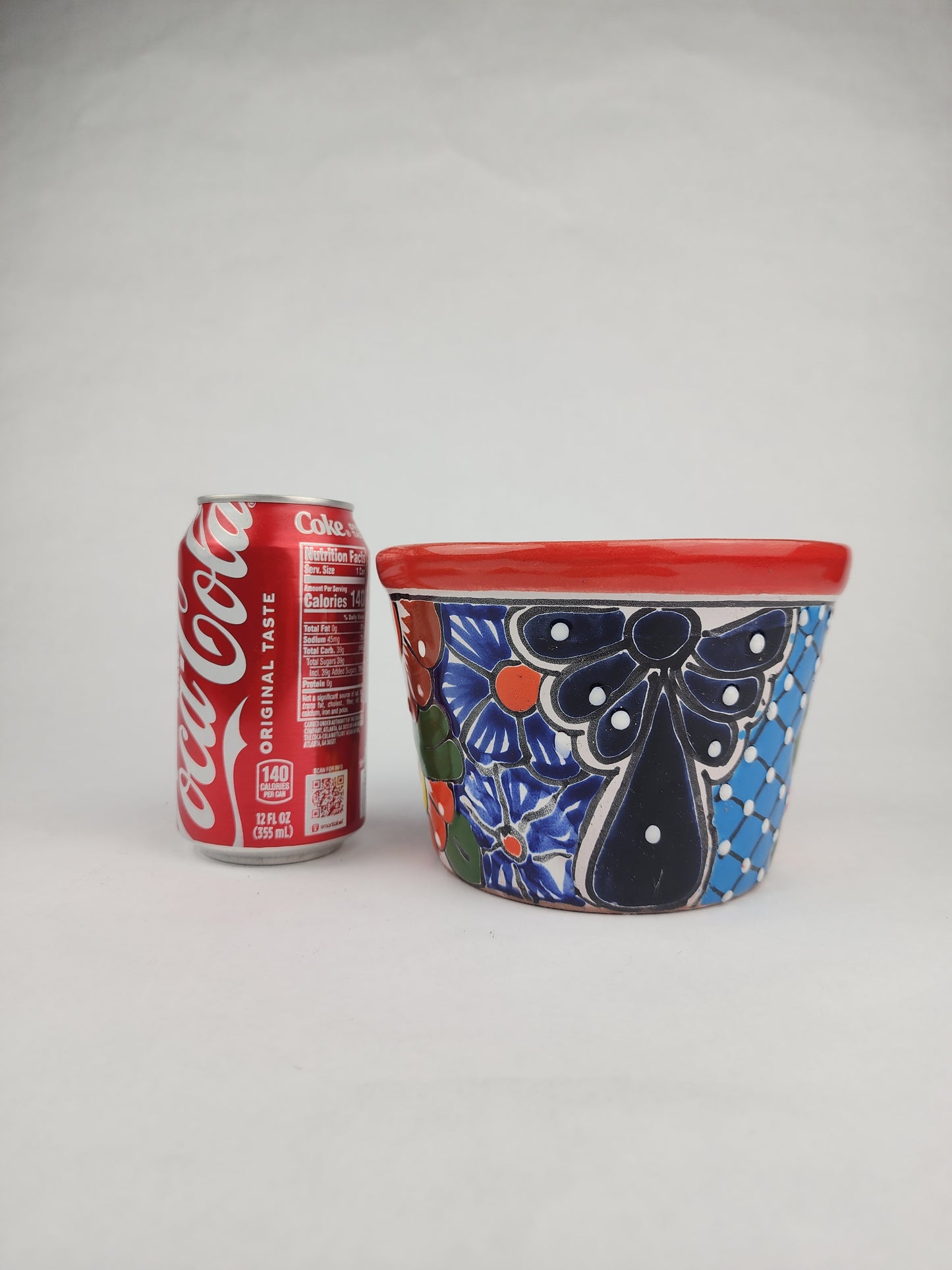 Red Rim Talavera Ceramic Planter 5" | Indoor & Patio Décor