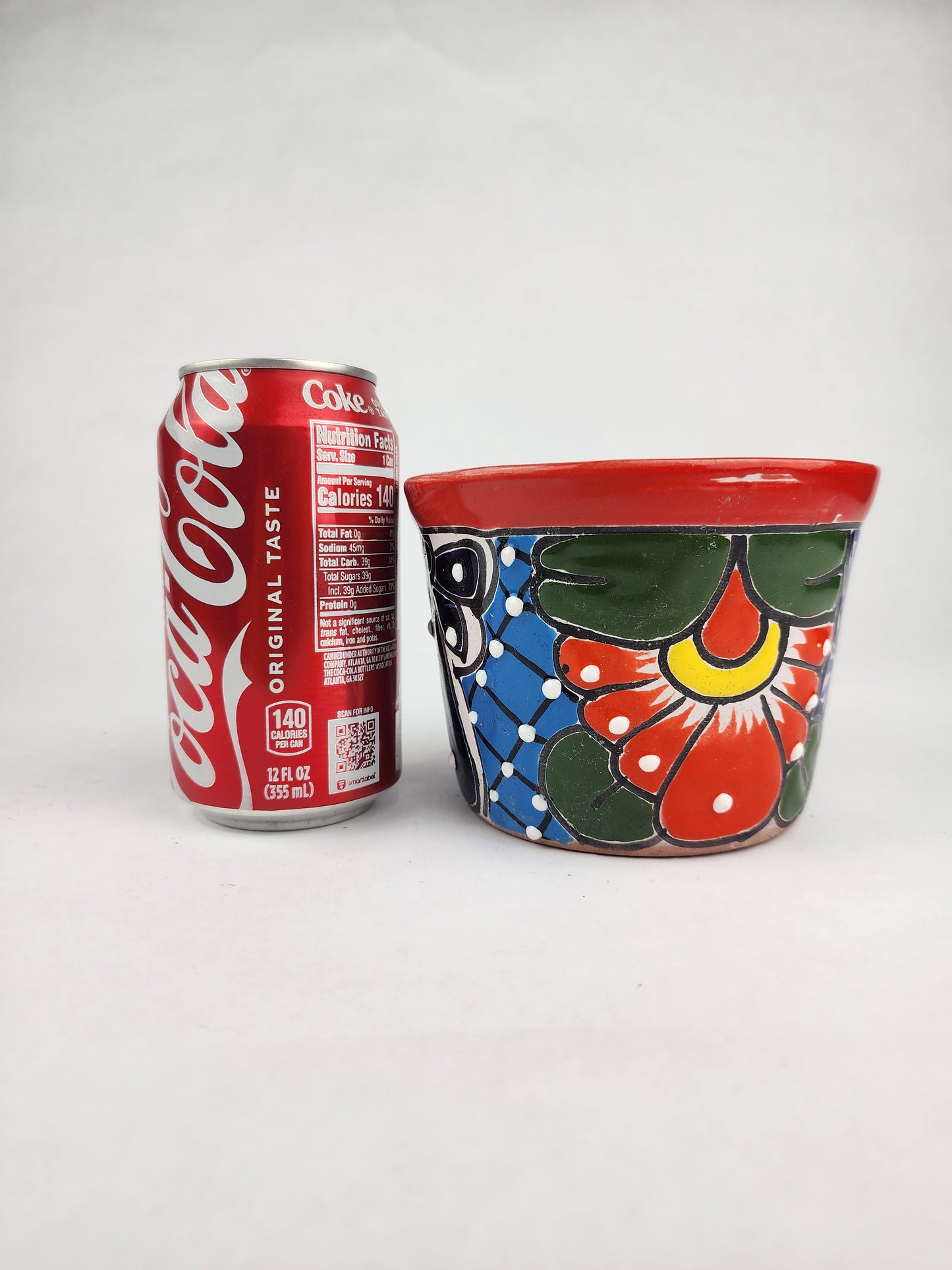 Red Rim Talavera Ceramic Planter 5" | Indoor & Patio Planter