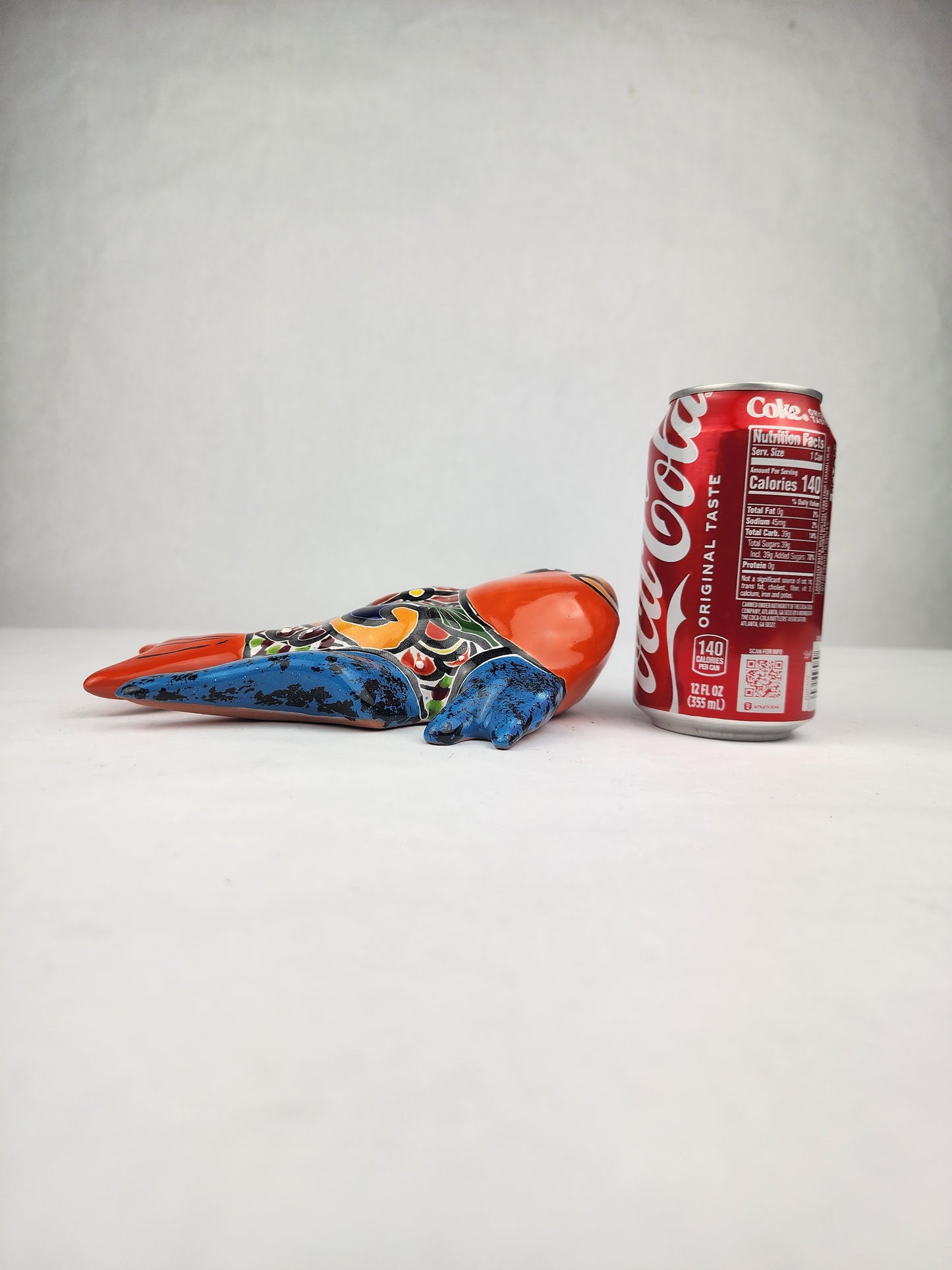 Blue & Orange Talavera-Style Fish Wall Décor 7.5" – Mexican Ceramic Folk Art