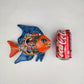 Blue & Orange Talavera-Style Fish Wall Décor 7.5" – Mexican Ceramic Folk Art