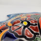 Blue & Orange Talavera-Style Fish Wall Décor 7.5" – Mexican Ceramic Folk Art