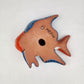 Blue & Orange Talavera-Style Fish Wall Décor 7.5" – Mexican Ceramic Folk Art